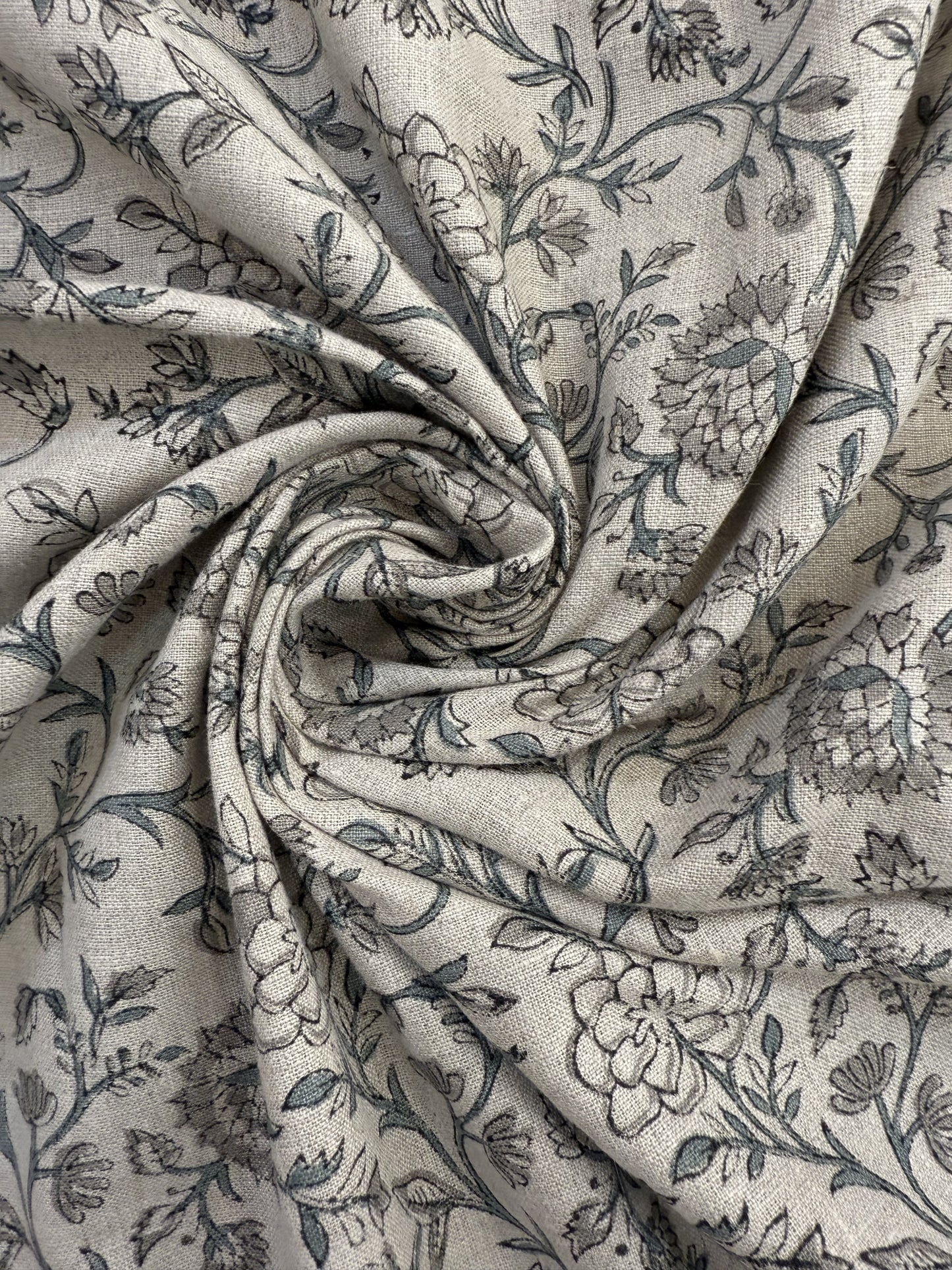 Lila Hand Block Printed Linen