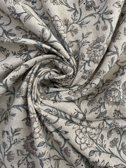 Lila Hand Block Printed Linen