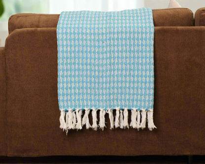 Cara Handloom Throw Blanket with Tassels - Maple Village Lane