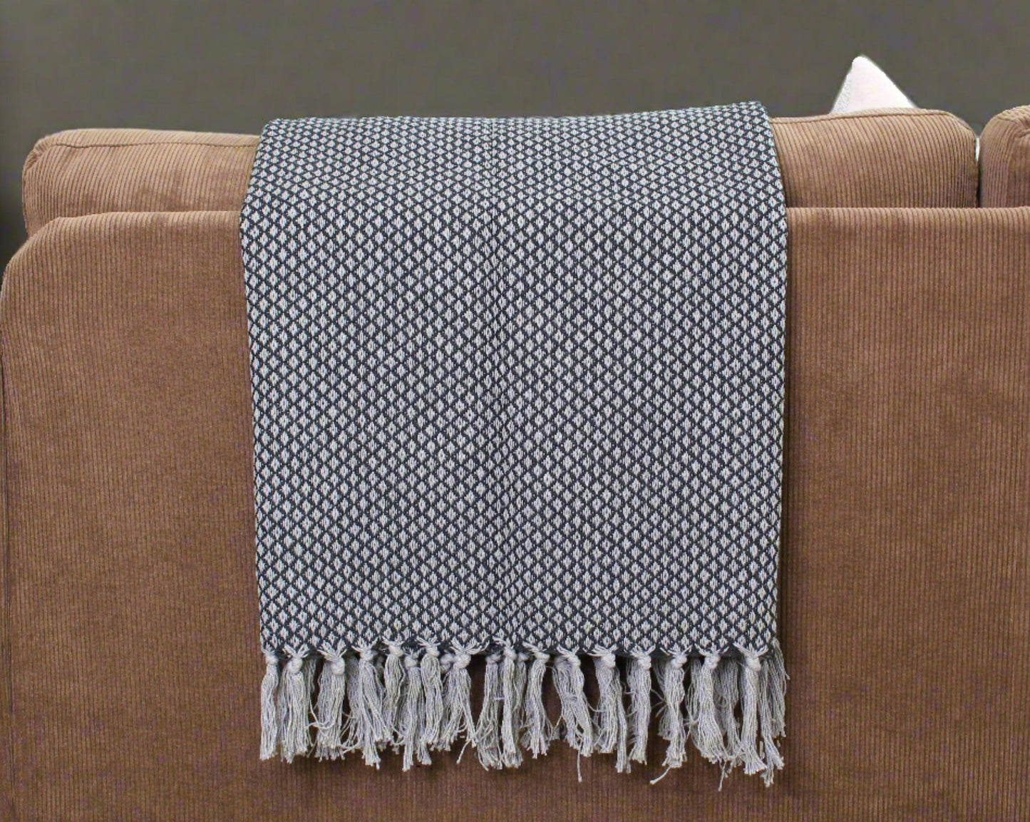 Ainsley Throw Blanket with Hand knotted Tassels - Maple Village Lane