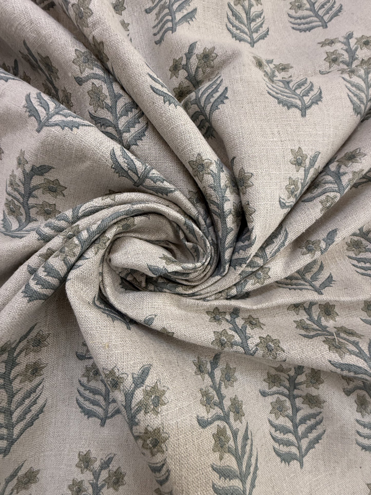 Sylvie Hand Block Printed Linen