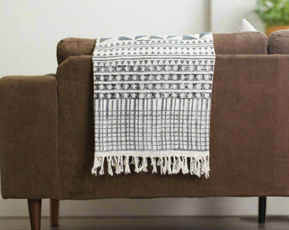 Evangeline Block Print Throw Blanket - Maple Village Lane