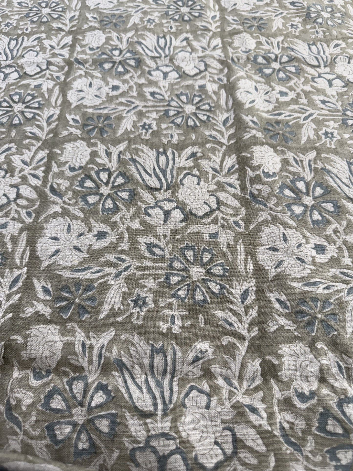 Block Print  Handloom Linen Fabric Upholstery Fabric, Pillow Cover Fabric, Curtains ,Craft Use Fabric