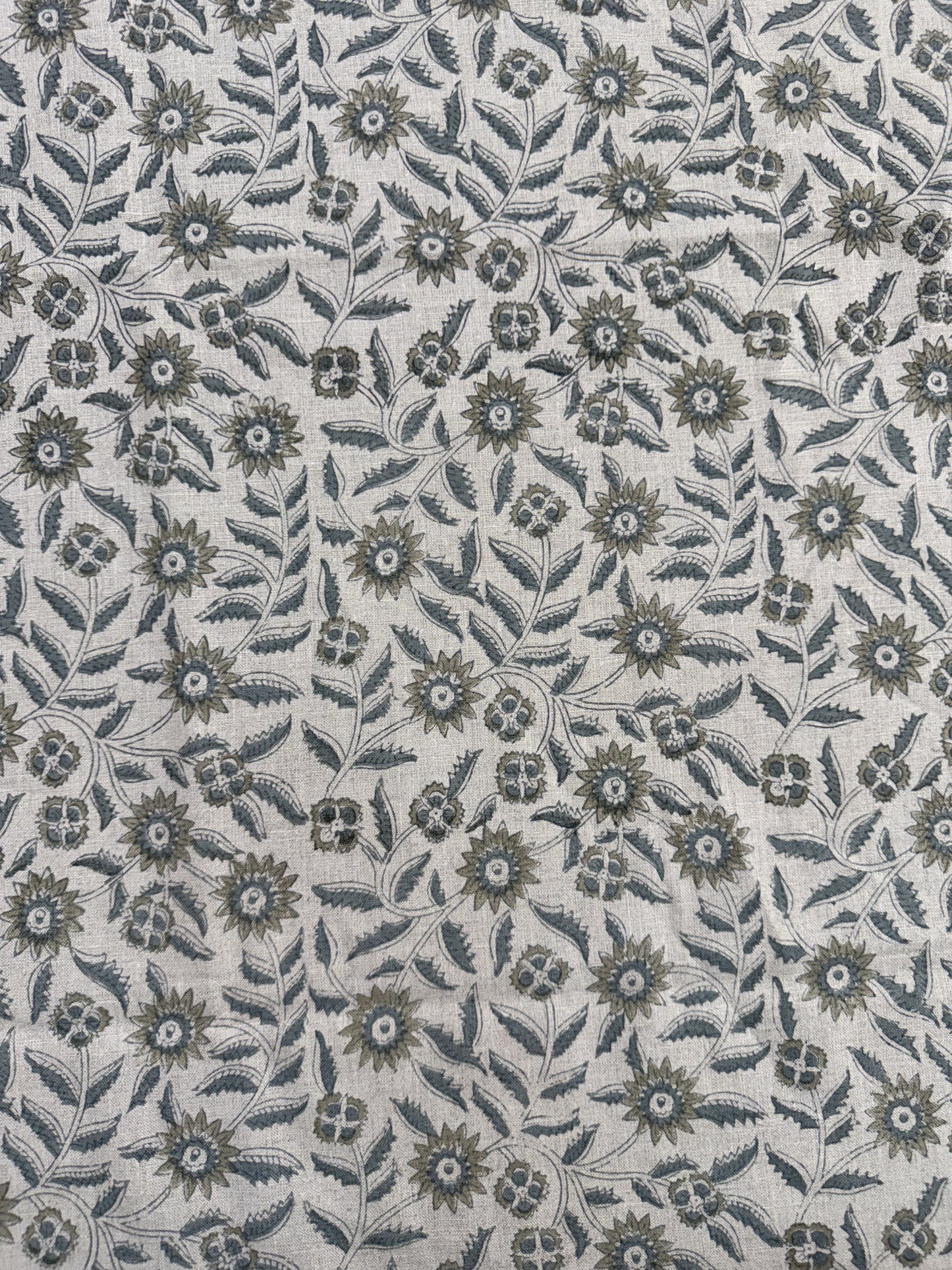 Flora Block Printed Linen