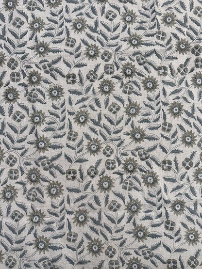 Flora Block Printed Linen