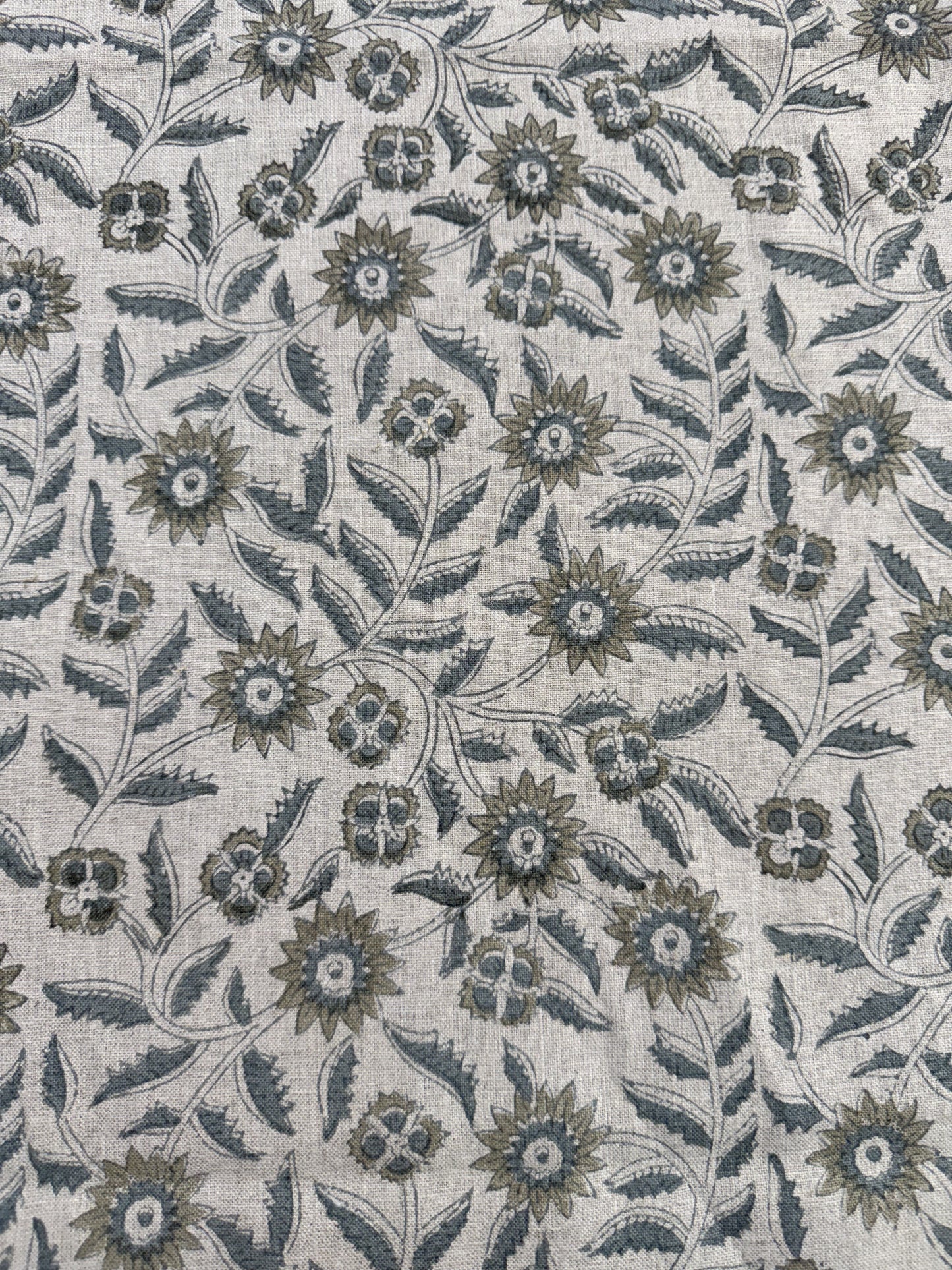 Flora Block Printed Linen