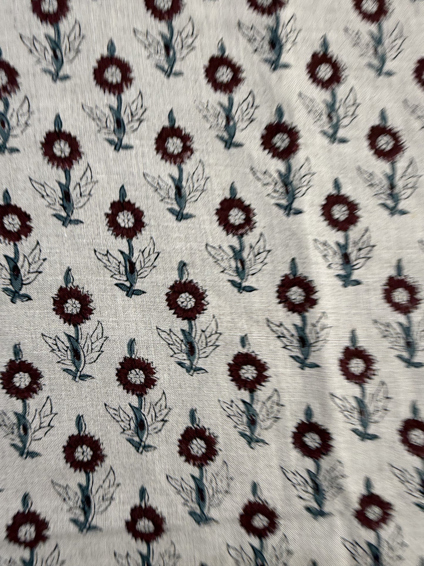 Mae Block Printed Linen Fabric
