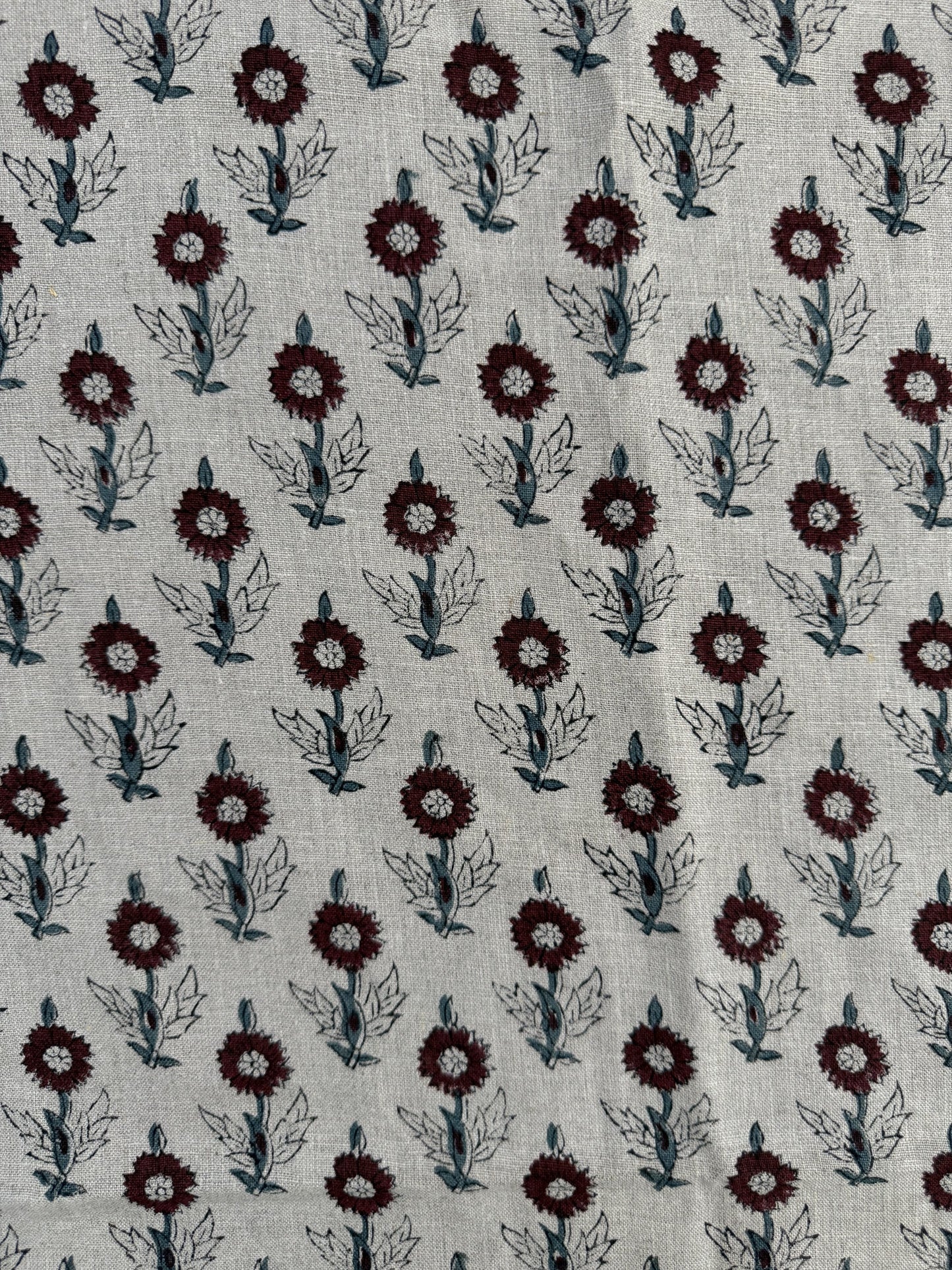 Mae Block Printed Linen Fabric