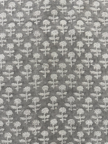 Iris Linen Block Print