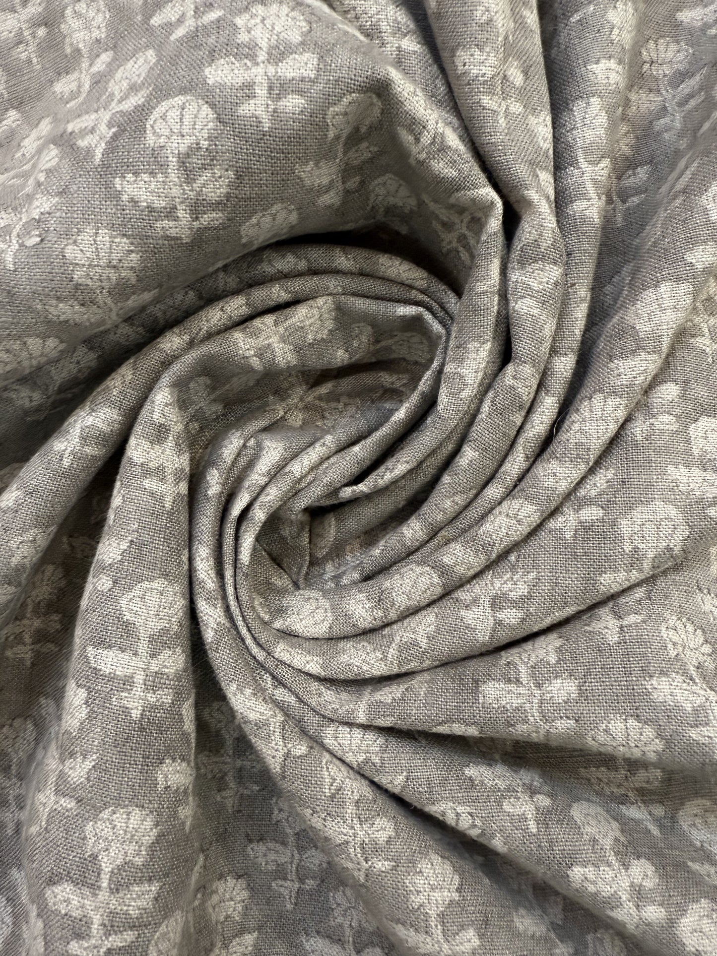 Iris Linen Block Print