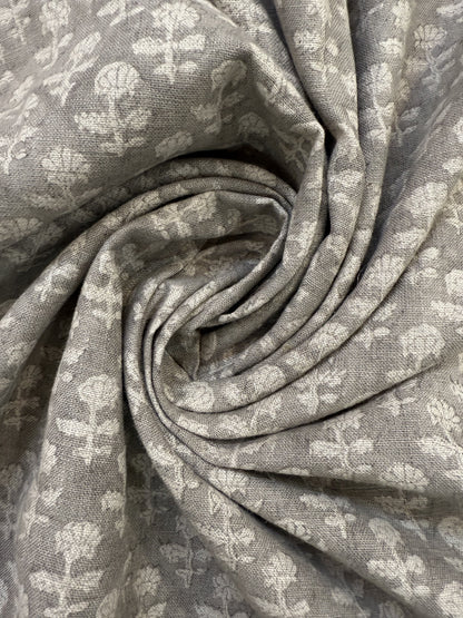 Iris Linen Block Print