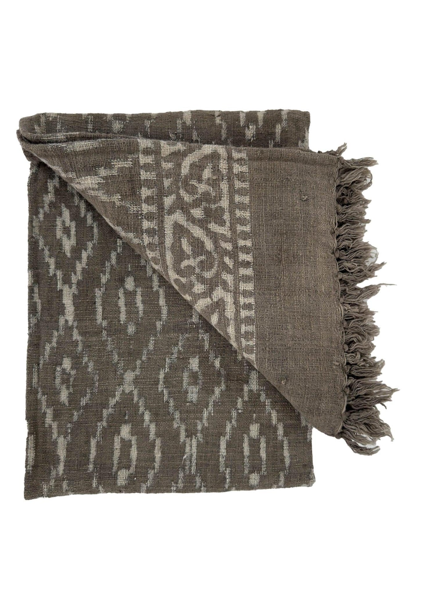 Sofia Block Print Throw Blanket - Maple Village Lane