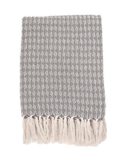 Cara Handloom Throw Blanket with Tassels - Maple Village Lane