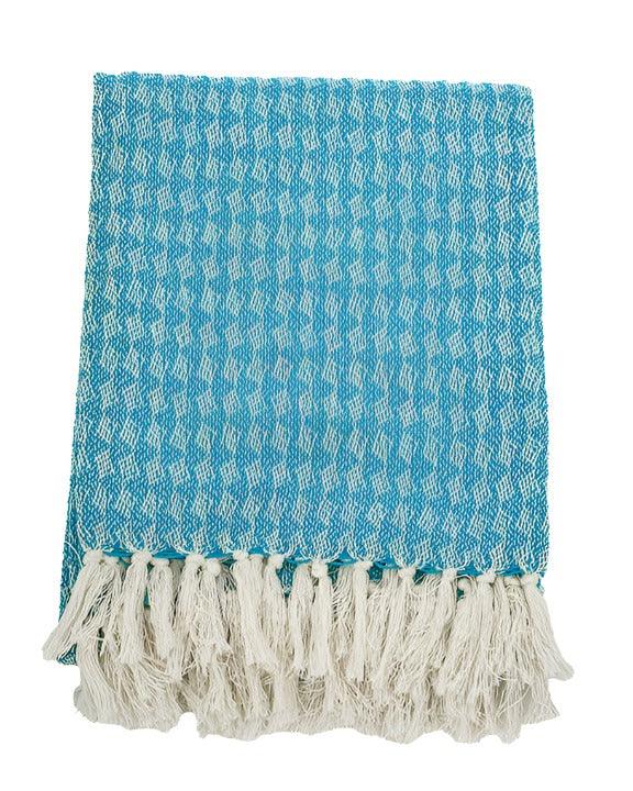 Cara Handloom Throw Blanket with Tassels - Maple Village Lane