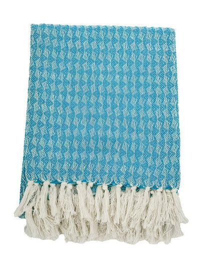 Cara Handloom Throw Blanket with Tassels - Maple Village Lane