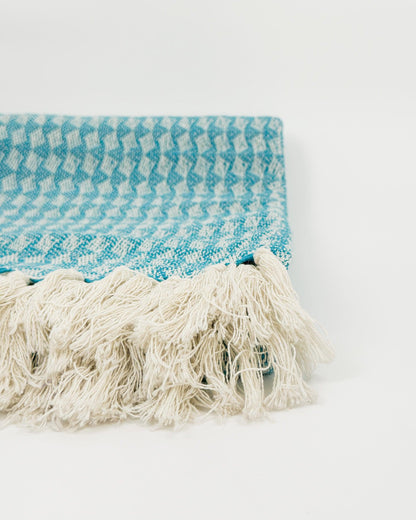 Cara Handloom Throw Blanket with Tassels - Maple Village Lane