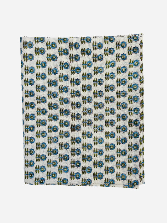 Imogen Floral Block Print Tablecloth