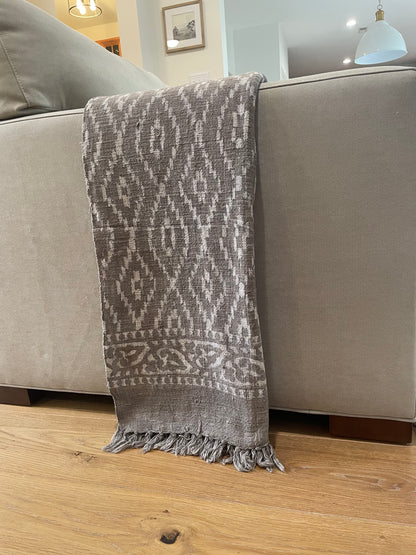 Sofia Block Print Throw Blanket - Maple Village Lane