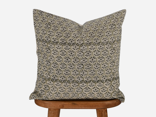 Jack Block Print Pillow Cover