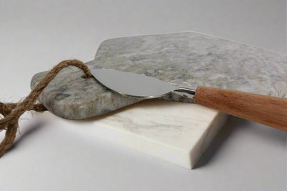 Marble Cheese Board & Stainless Steel Knife Set - Maple Village Lane