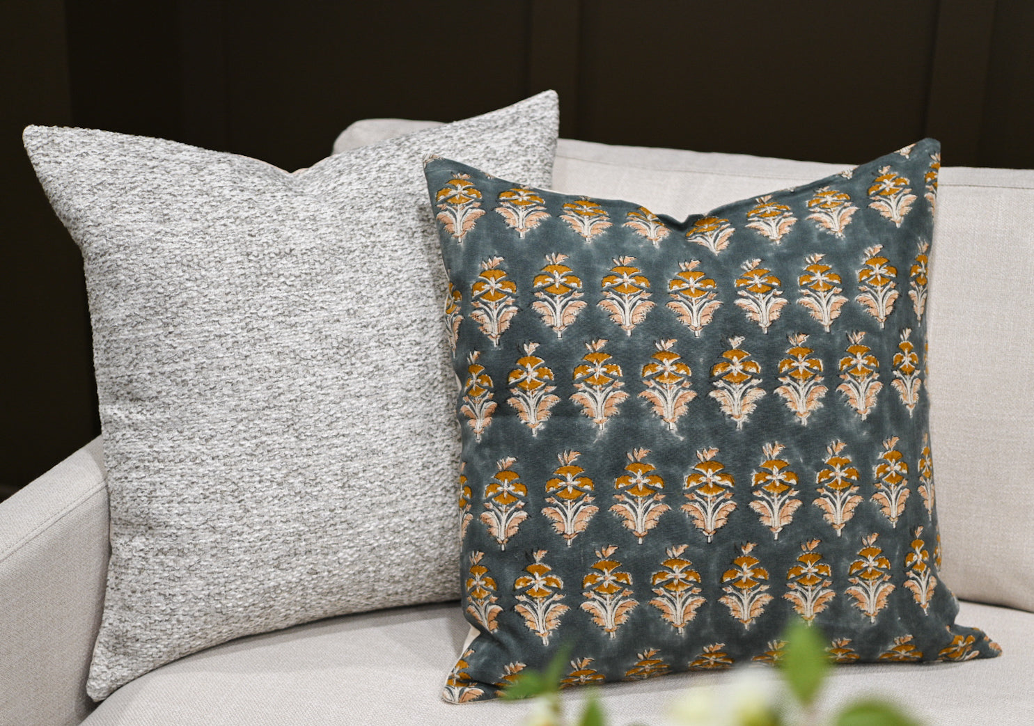 Orson Block Print Cushion Cover