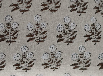 58" inches Hand Block Printed Linen Fabric , Home Decor Best Linen Fabric for decor, pillows ,upholstery, curtain