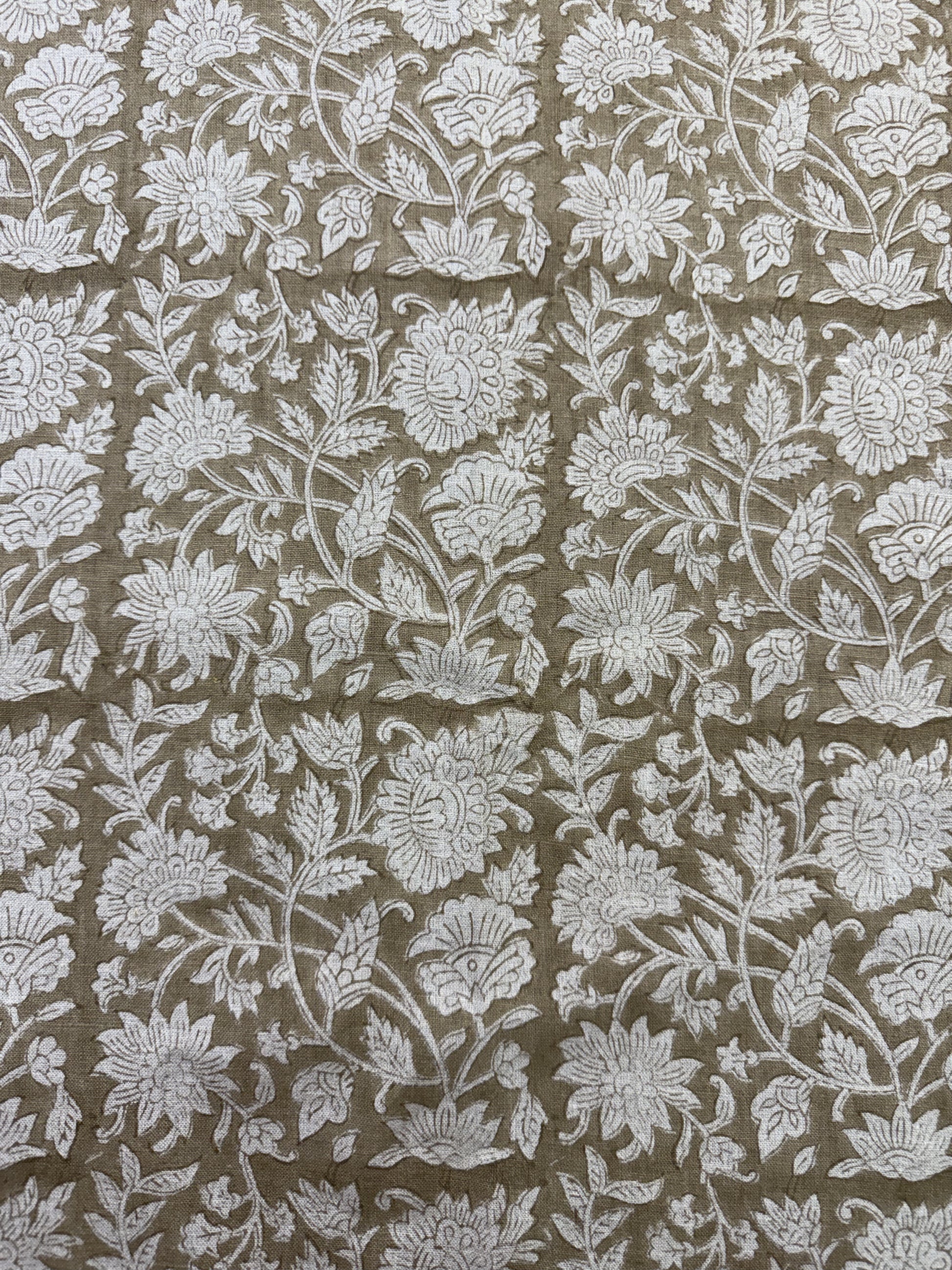 Traditional Block Print Linen Fabric