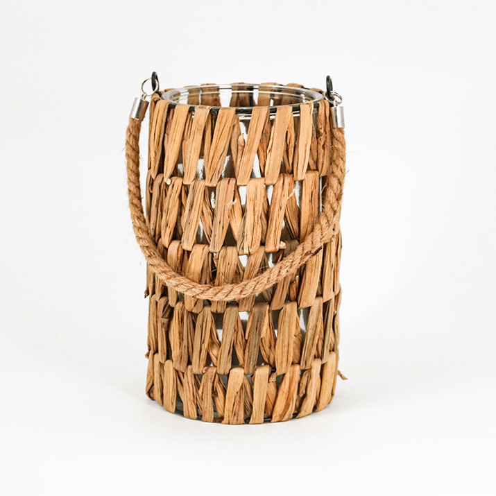 Natural Woven Lantern - Maple Village Lane