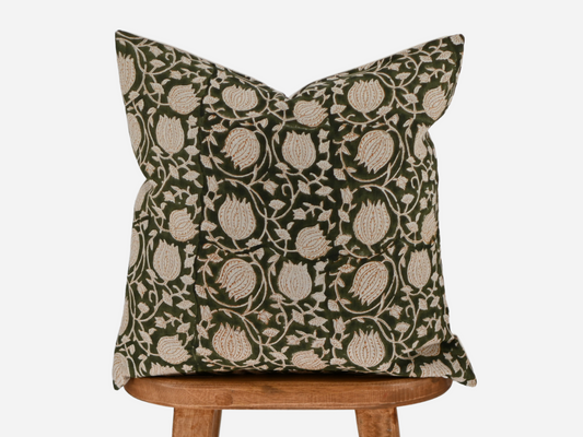 Vivienne Block Print Pillow Cover