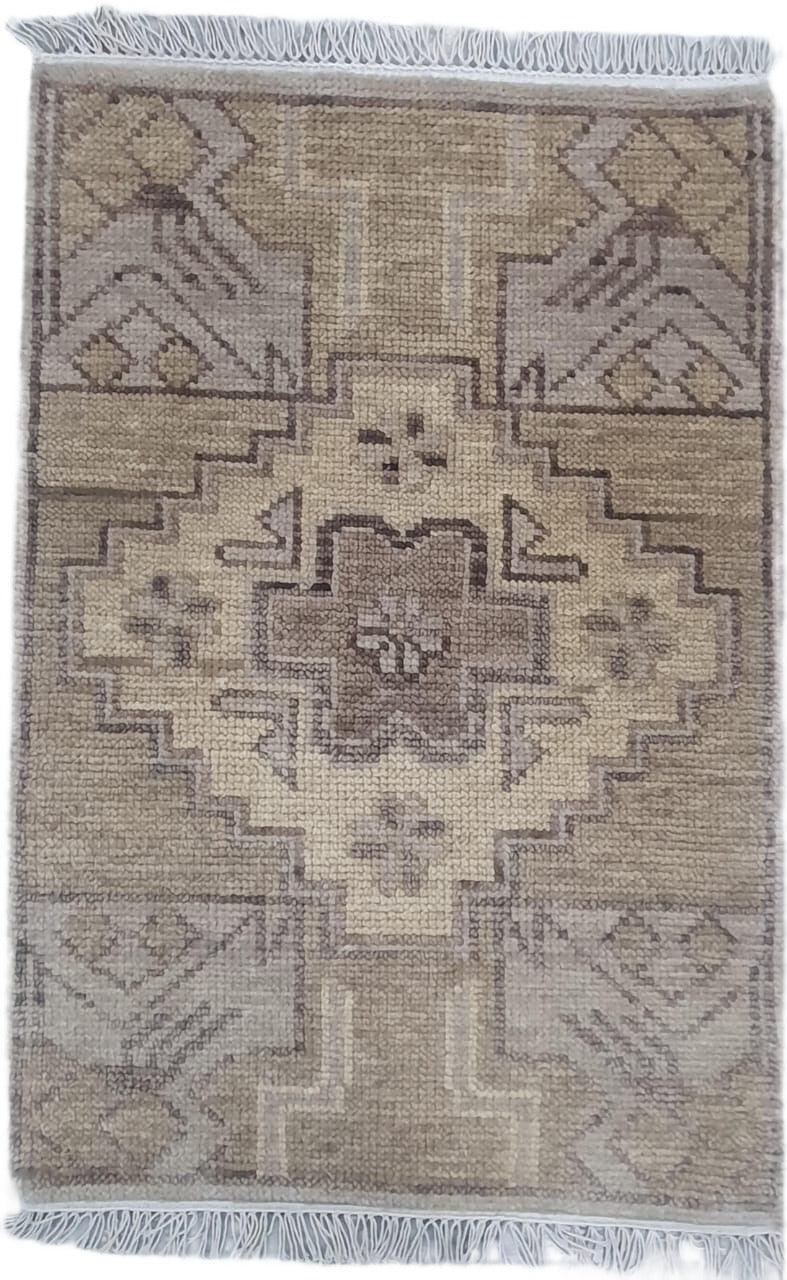 Kelsey Geometric Oushak Hand Knotted Oushak Rug - Maple Village Lane