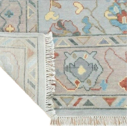 Fractured Floral Hand Knotted Oushak Rug - Maple Village Lane