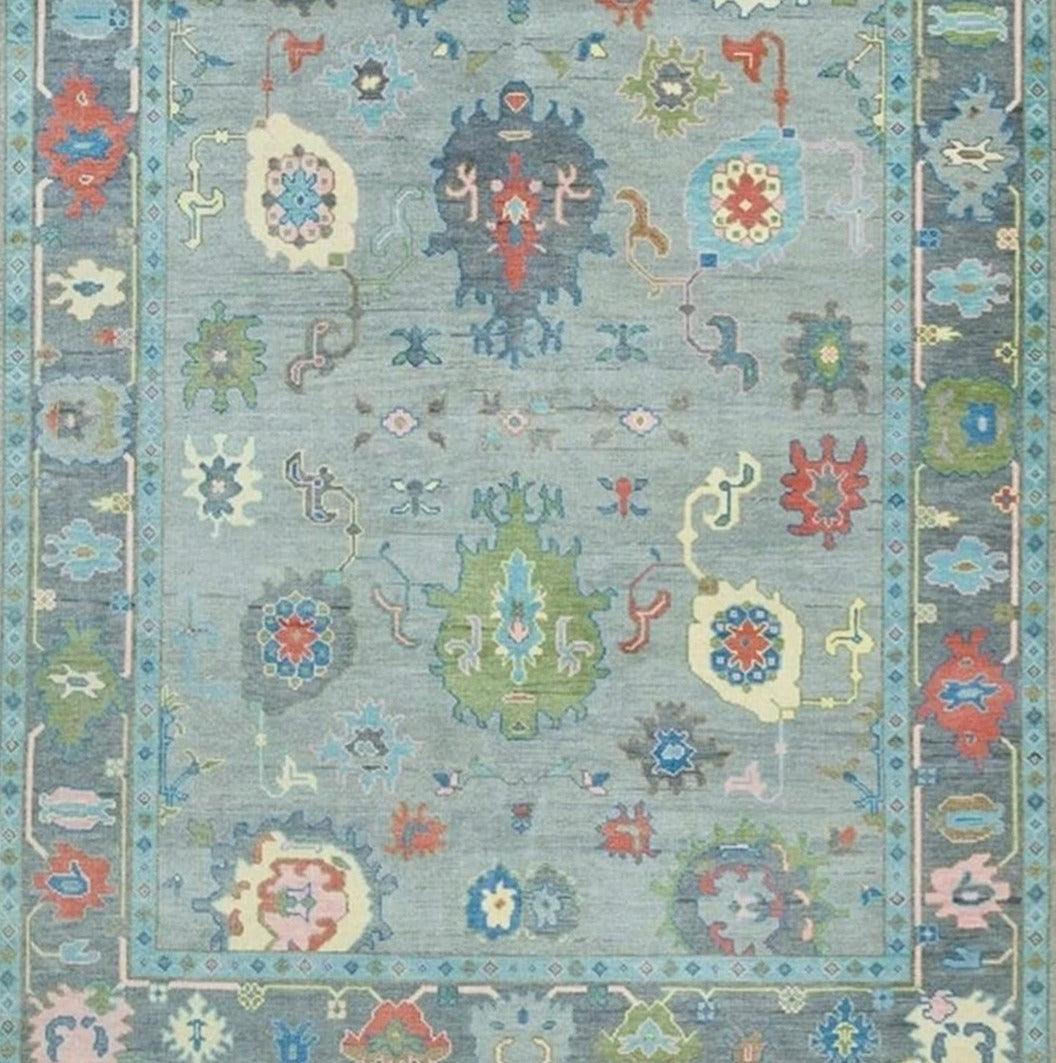 Sinking Sky Hand Knotted Oushak Rug - Maple Village Lane