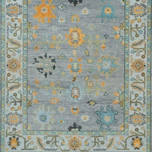 Ultramarine Auric Hand Knotted Oushak Rug - Maple Village Lane