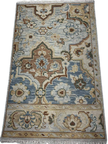 Oriental Ravishing Hand Knotted Oushak Rug - Maple Village Lane