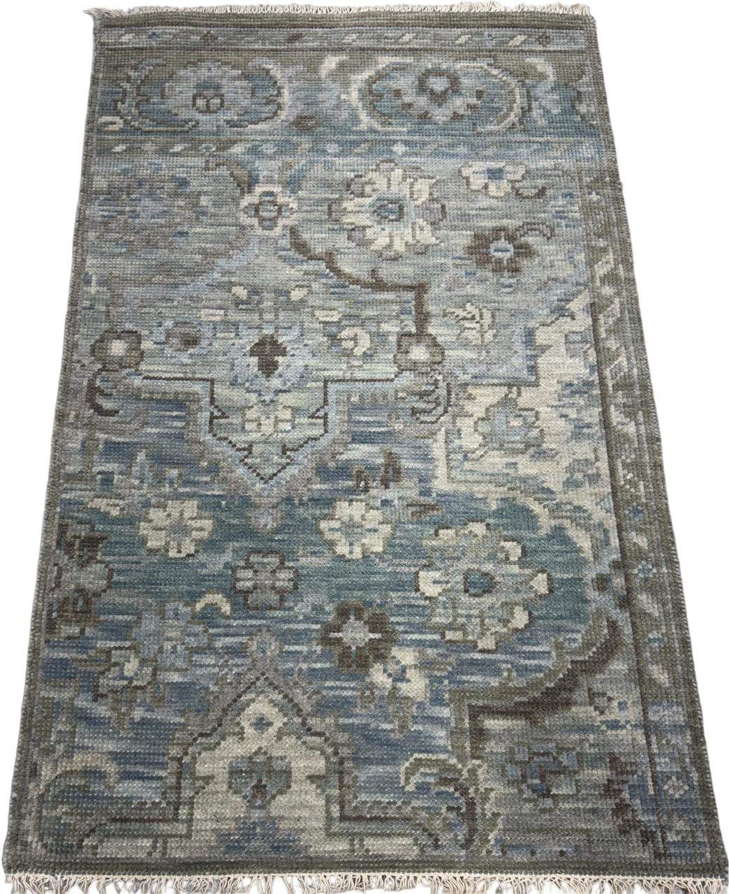 Oriental Panache Hand Knotted Oushak Rug - Maple Village Lane