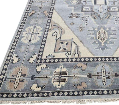 Oriental Halcyon Hand Knotted Oushak Rug - Maple Village Lane