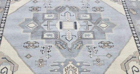 Oriental Halcyon Hand Knotted Oushak Rug - Maple Village Lane