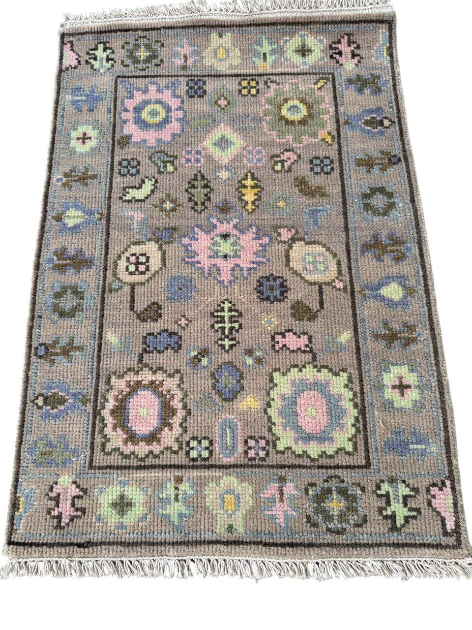 Oriental Tranquil Hand Knotted Oushak Rug - Maple Village Lane