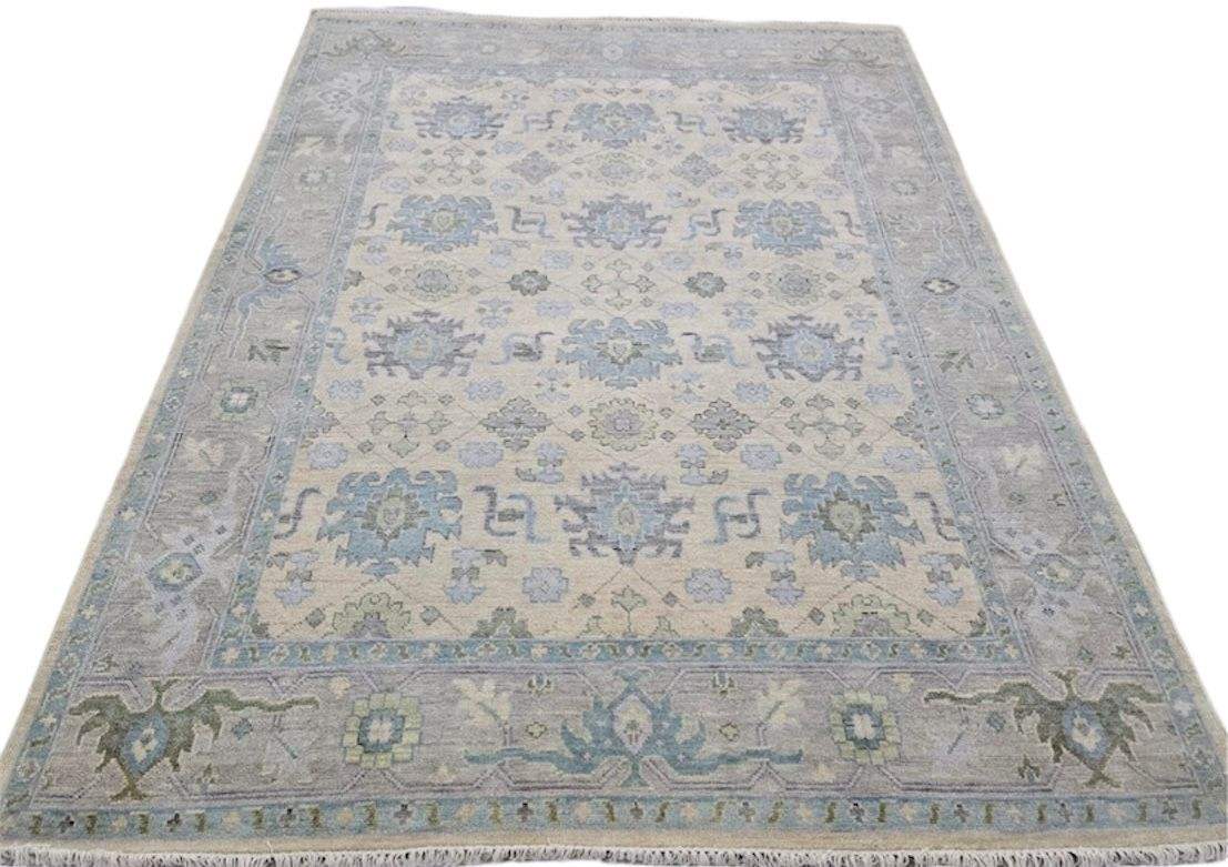 Oriental Aureate Hand Knotted Oushak Rug - Maple Village Lane