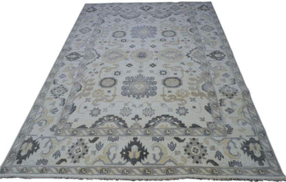 Oriental Aurora Hand Knotted Oushak Rug - Maple Village Lane