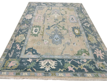 Sublime Hand Knotted Oushak Rug