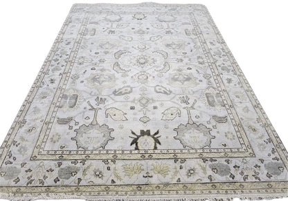 Melancholy Hand Knotted Oushak Rug