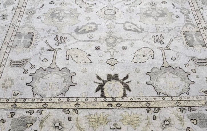 Melancholy Hand Knotted Oushak Rug