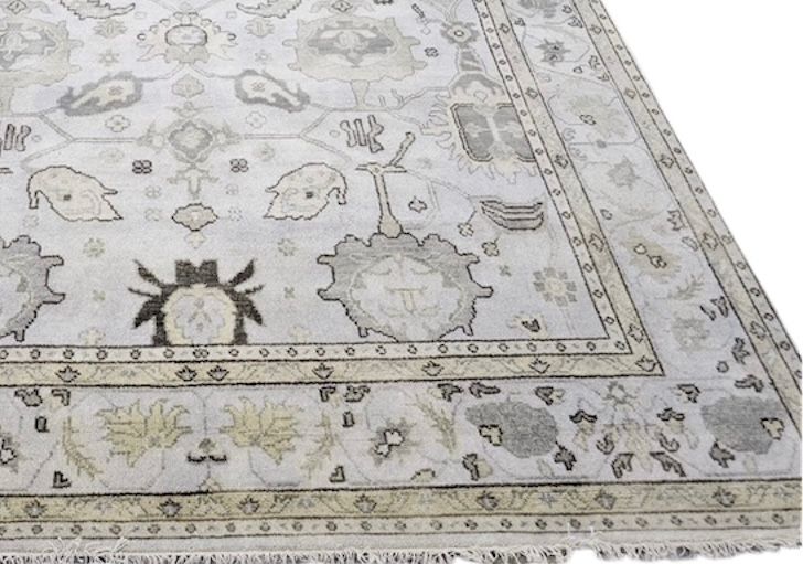 Melancholy Hand Knotted Oushak Rug