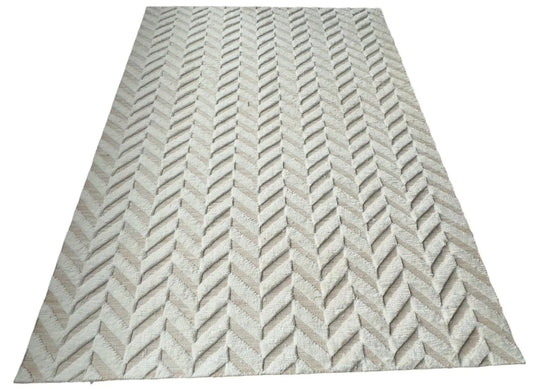 Hand-Knotted Moroccan Chevron Wool Rug