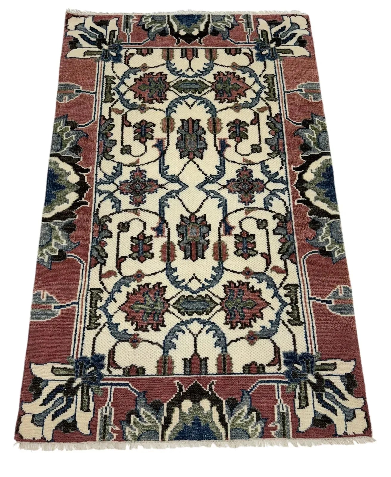 Handmade Oushak Rug - Classic Floral Design