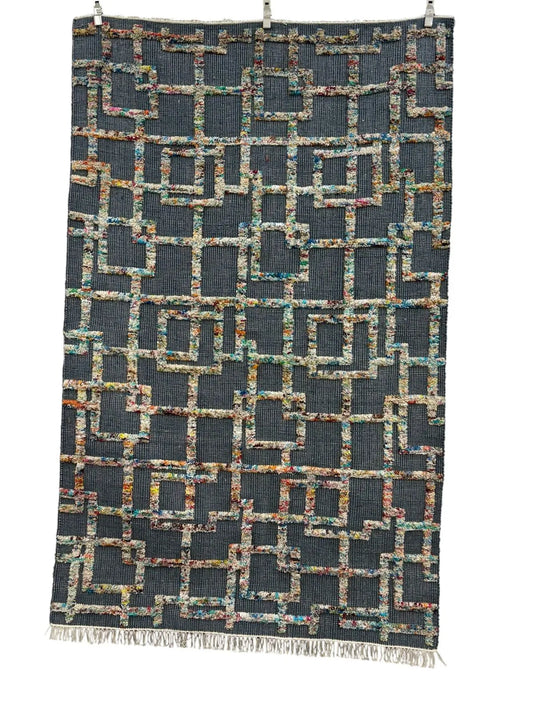 Nebula Black Chromatic Jute Blend Rug