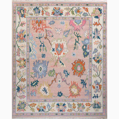 Zinnia Hand-Knotted Wool Oushak Rug