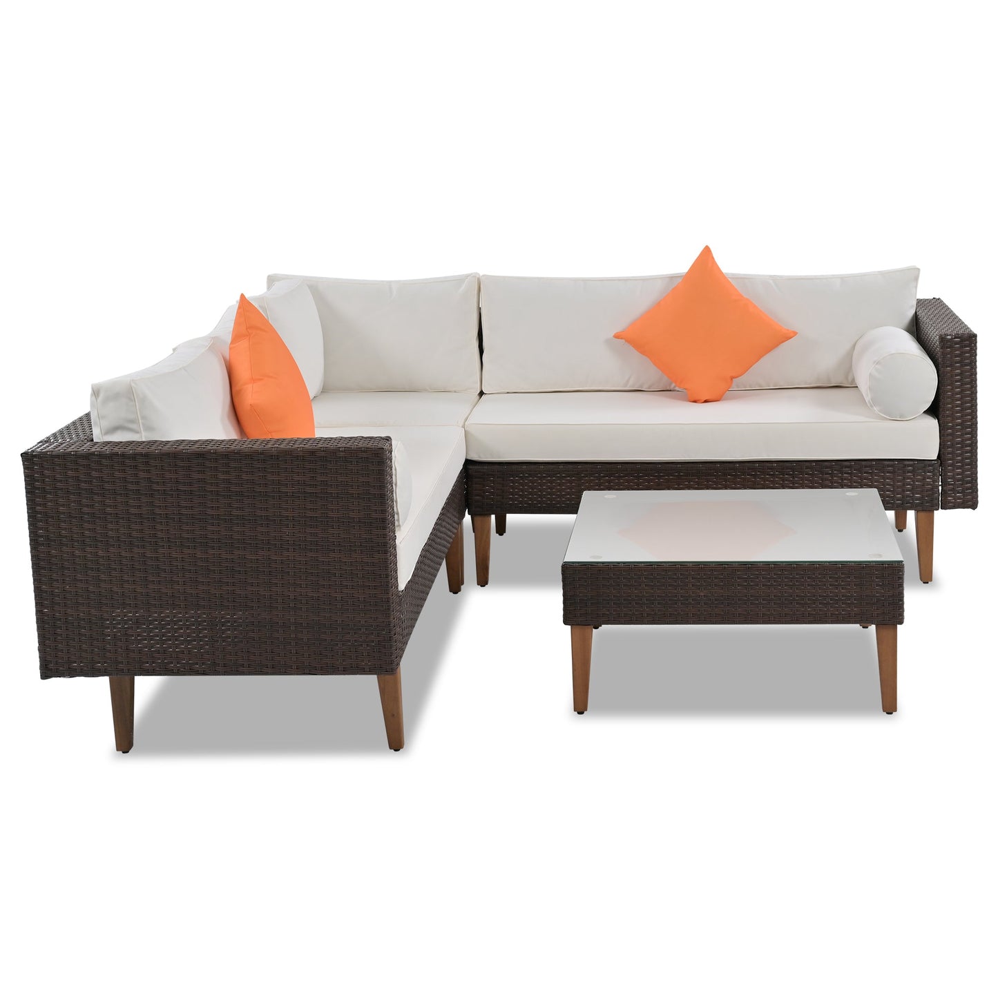 4-pieces Outdoor Wicker Sofa Set - Maple Village Lane