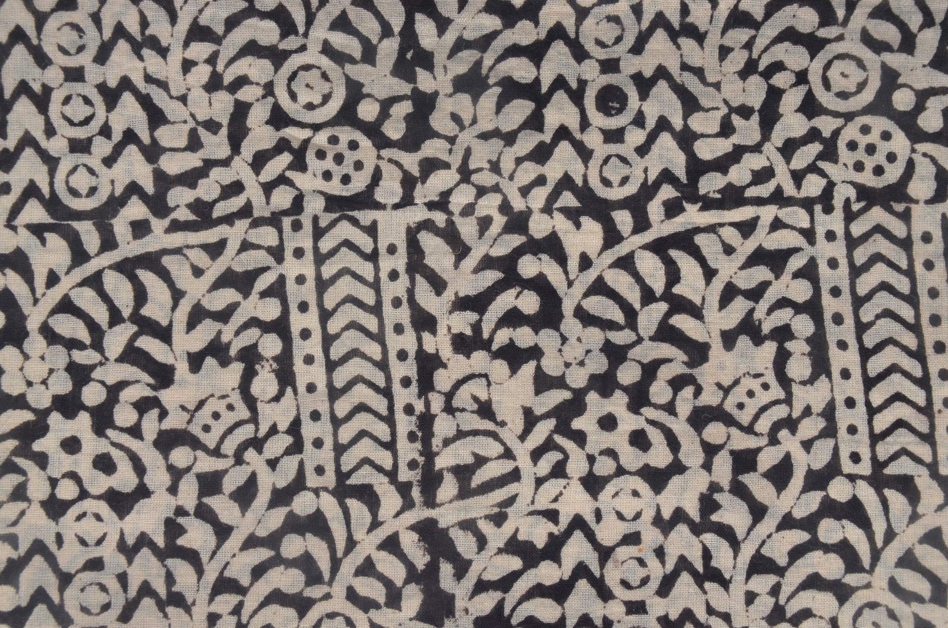 Indian Cotton Block Print Fabric by the Yard -Sewing and Quilting Fabric - Maple Village Lane